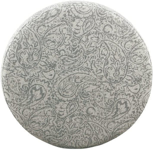 Gray Floral Storage Ottoman for Home Decor-2