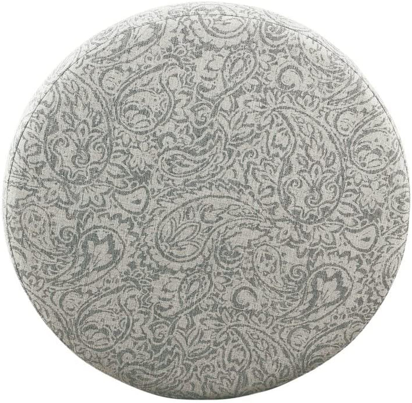 Gray Floral Storage Ottoman for Home Decor-2