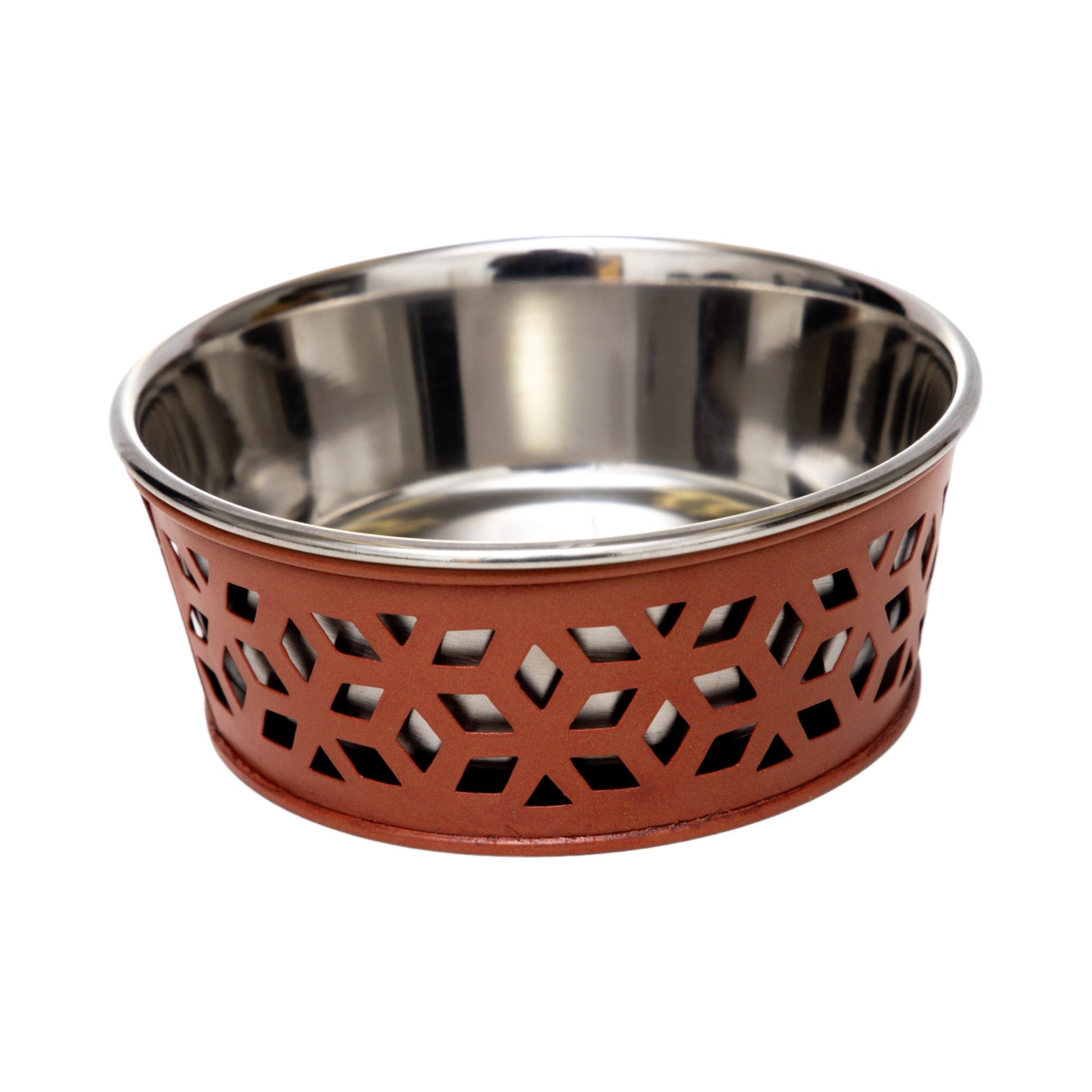 Eco-Friendly Stainless Steel Farmhouse Dog Bowl - Apricot (16oz)-0