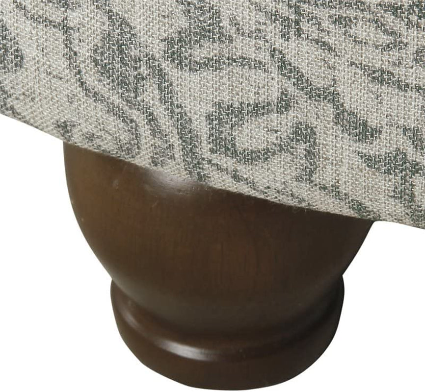 Gray Floral Storage Ottoman for Home Decor-4