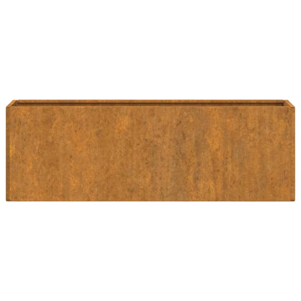 vidaXL Wall Planters 2 pcs Rusty Corten Steel 20.9"x3.9"x6.7"-4