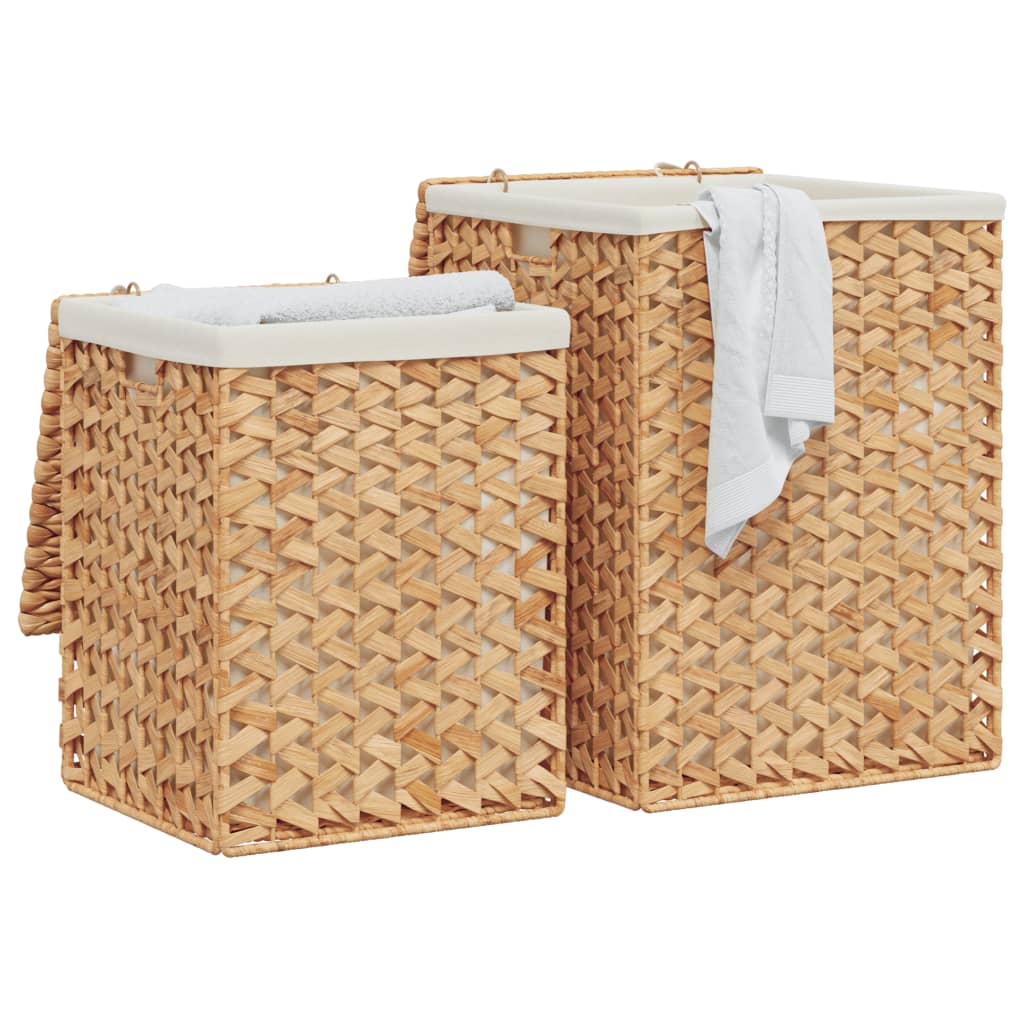 vidaXL Laundry Baskets 2 pcs Water Hyacinth-1