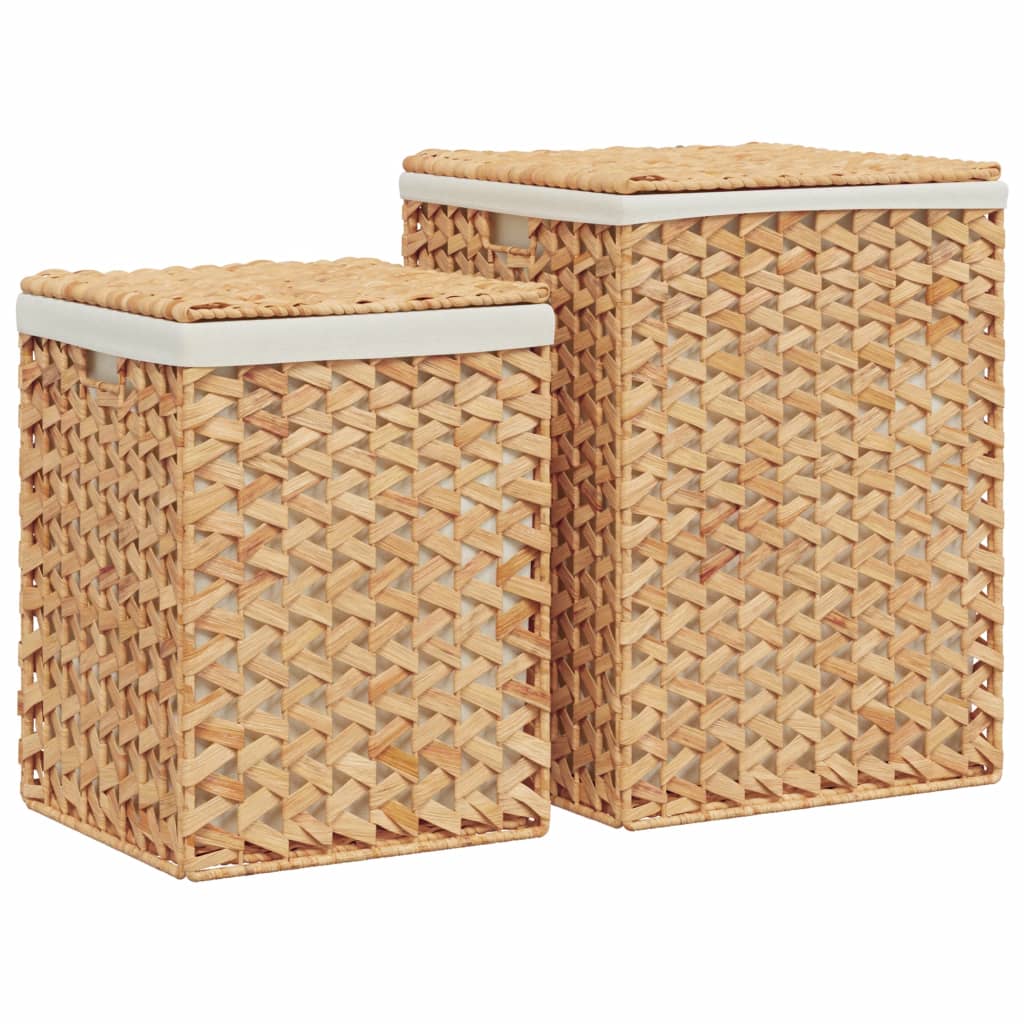 vidaXL Laundry Baskets 2 pcs Water Hyacinth-2