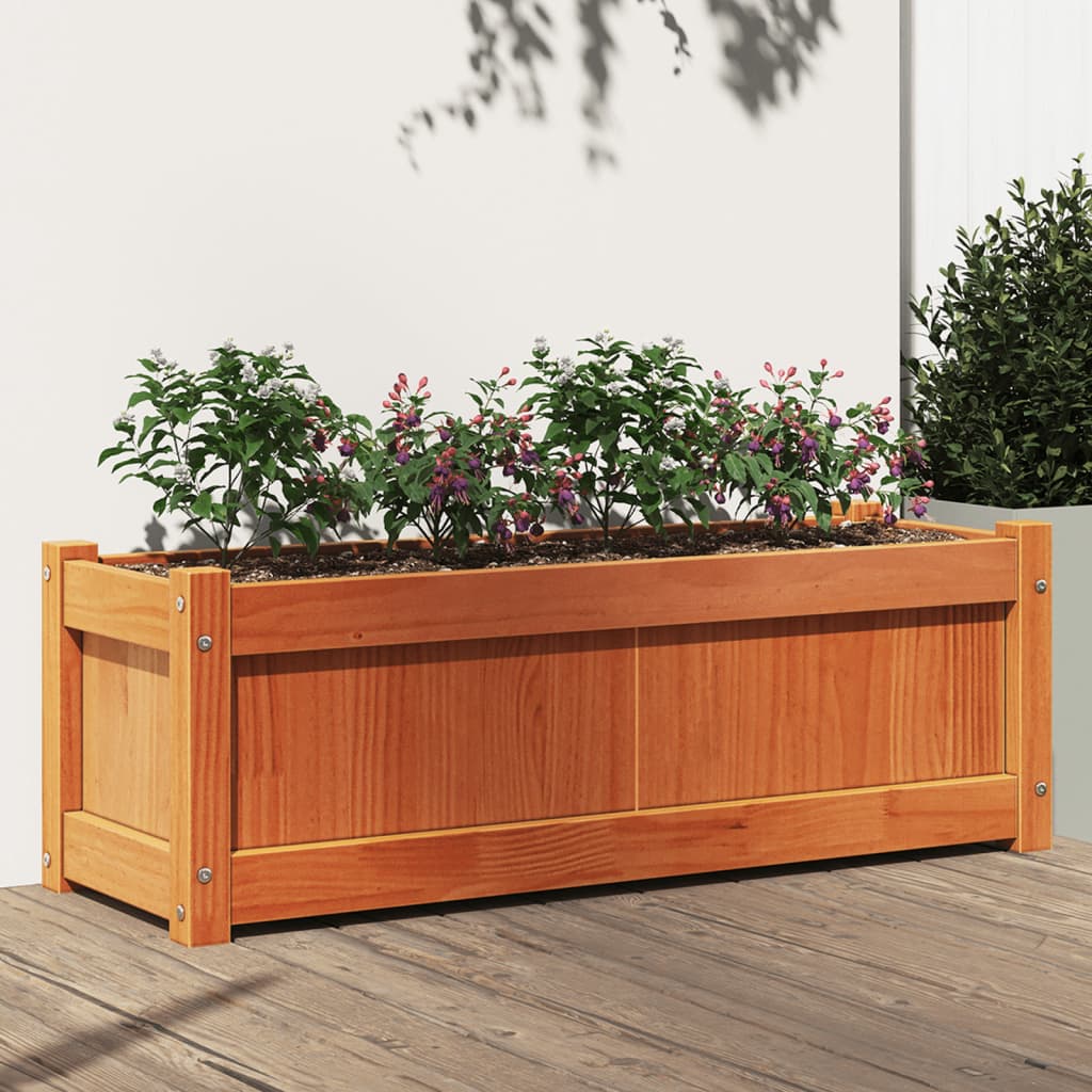 vidaXL Garden Planters Patio Flower Box for Climbing Plants Solid Wood Pine-1