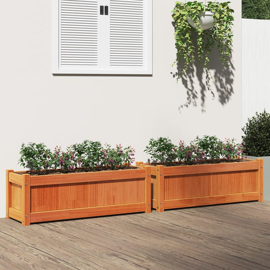 vidaXL Garden Planters Patio Flower Box for Climbing Plants Solid Wood Pine-0