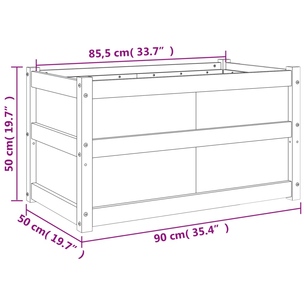 vidaXL Garden Planters Outdoor Flower Planter Box for Terrace Patio Balcony-3