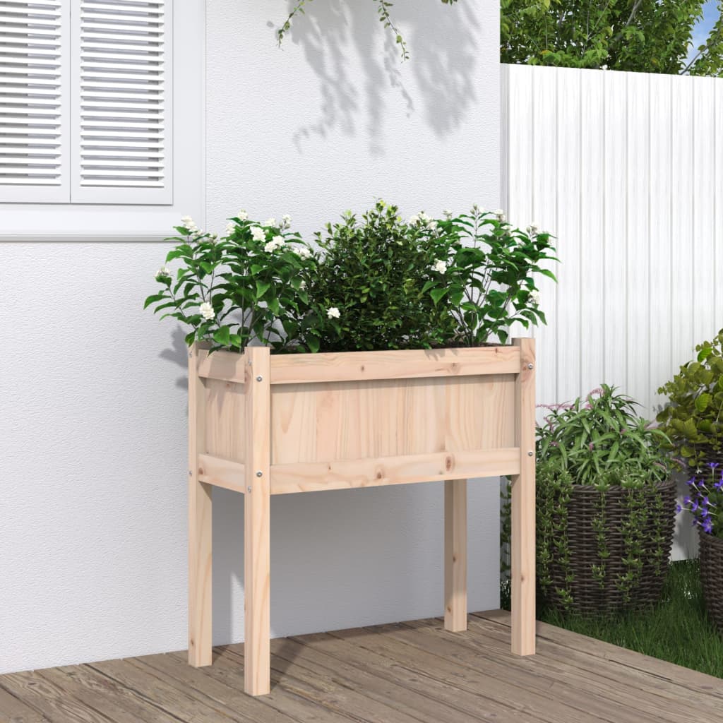 vidaXL Garden Planters with Legs Outdoor Flower Box Pot Solid Wood Douglas-10