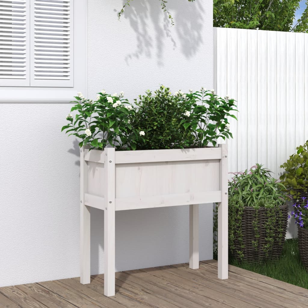 vidaXL Garden Planters with Legs Outdoor Flower Box Pot Solid Wood Douglas-11