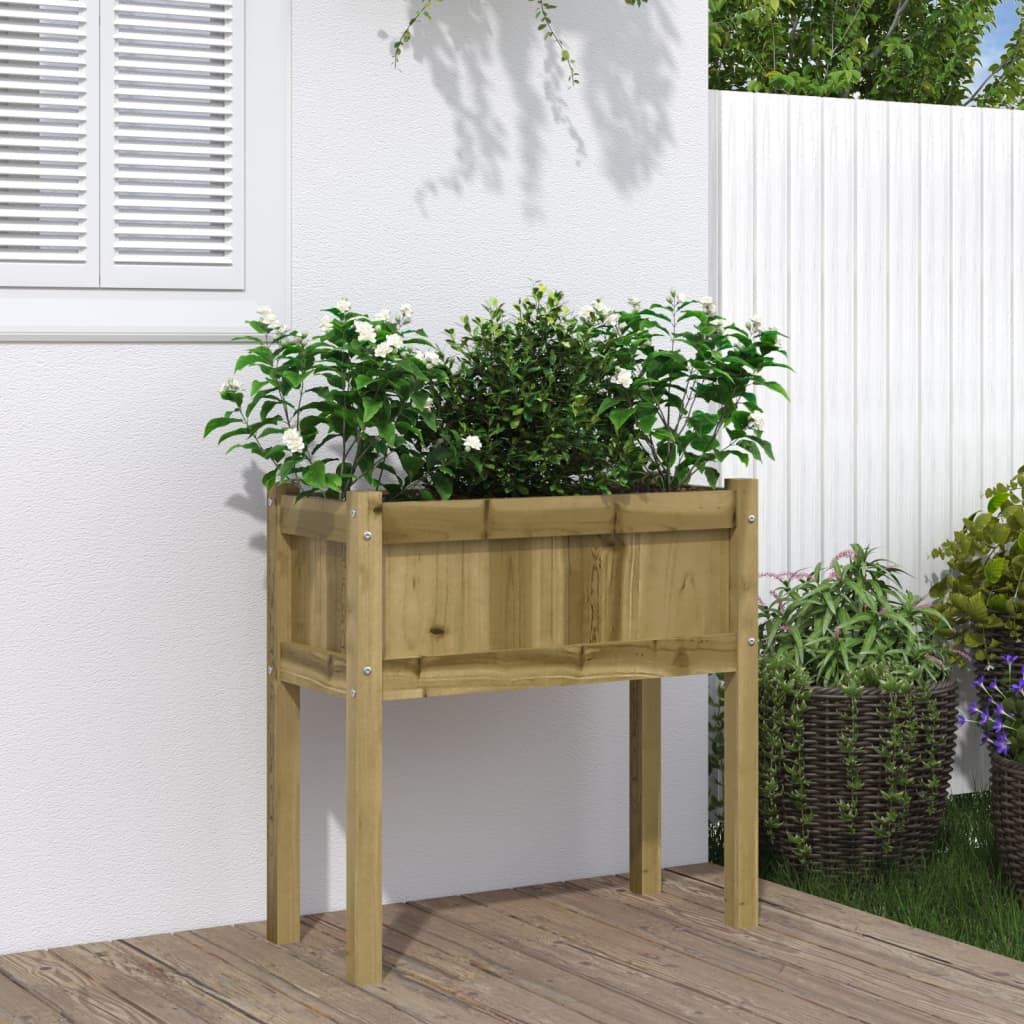 vidaXL Garden Planters with Legs Outdoor Flower Box Pot Solid Wood Douglas-9