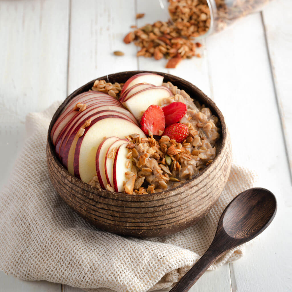 Patterned Coconut Bowl & Spoon Single Set-2