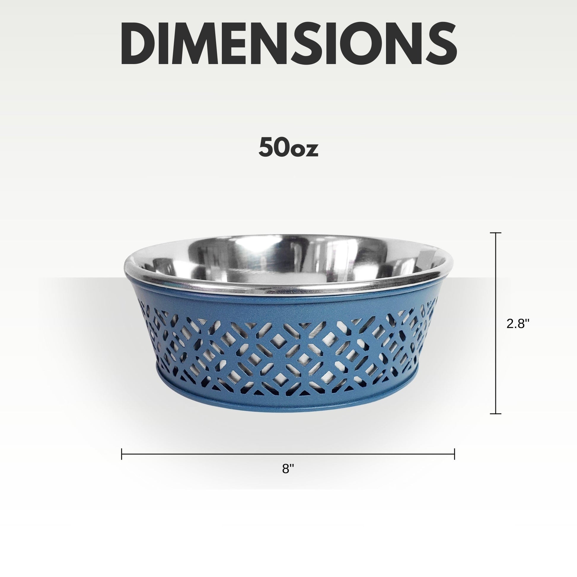 Eco-Friendly Stainless Steel Farmhouse Dog Bowl - Blue-4