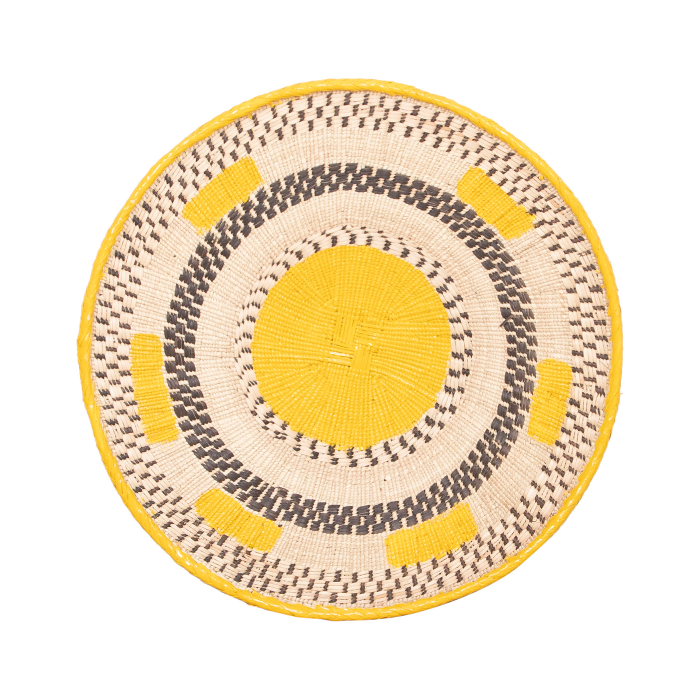 Tonga Painted Pattern Baskets | Yellow Pattern-1