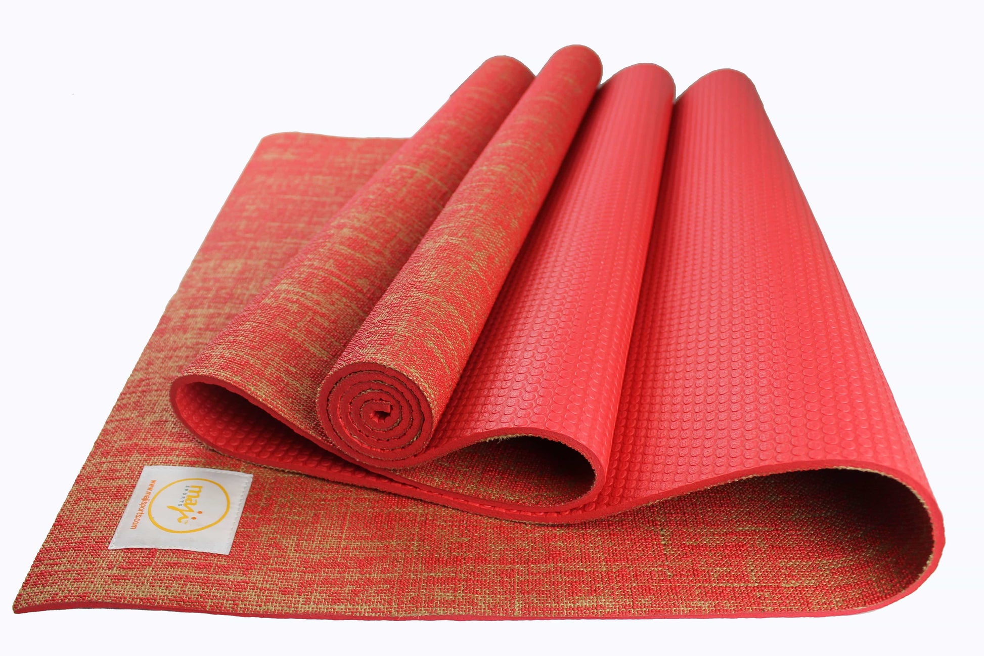 Jute Premium ECO Fitness, pilates, yoga mat + Trigger Ball + Massage Stick-7