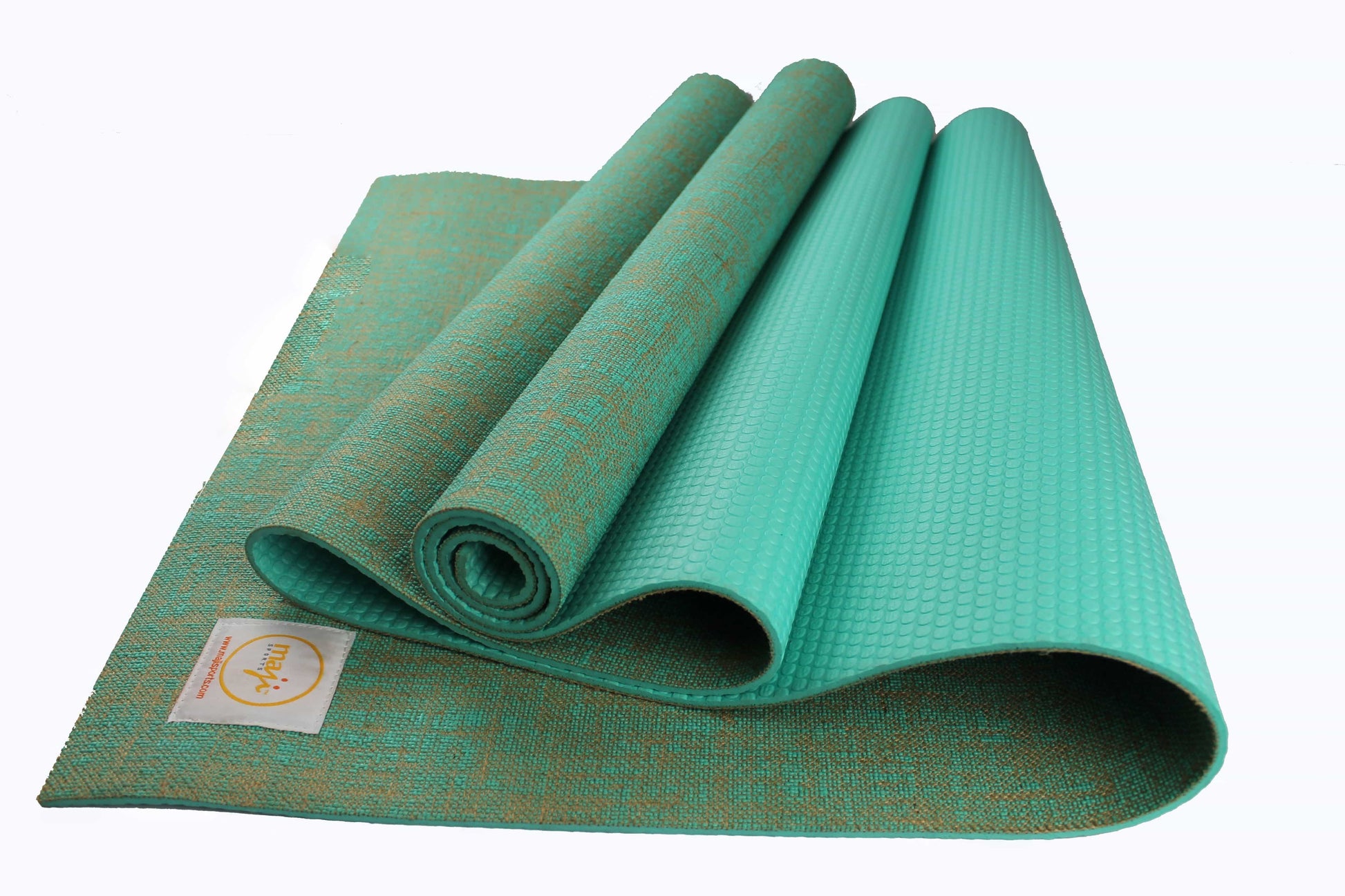 Jute Premium ECO Fitness, pilates, yoga mat + Trigger Ball + Massage Stick-15