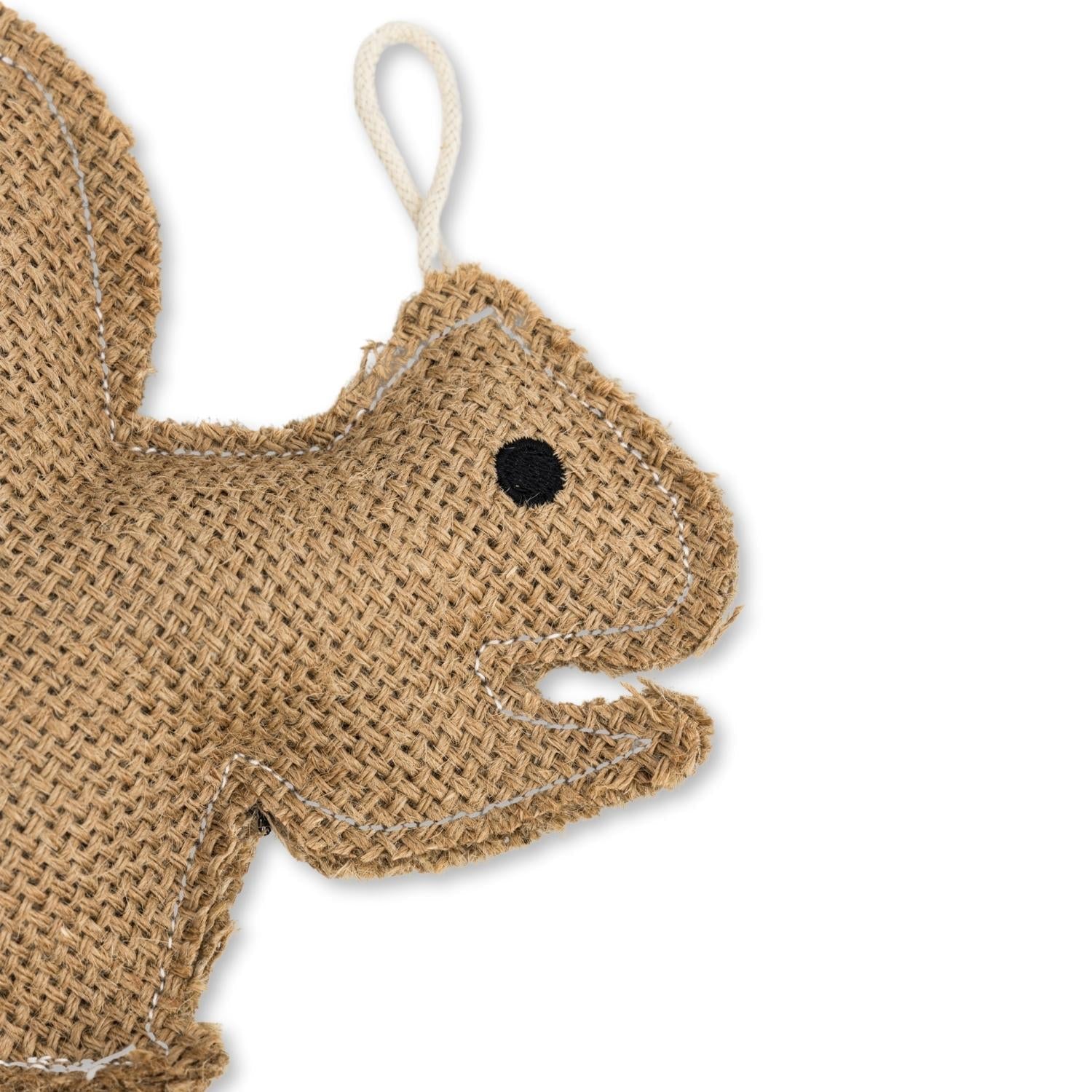 Rustic Jute Squirrel: Sustainable Eco-Friendly Dog Chew Toy-3