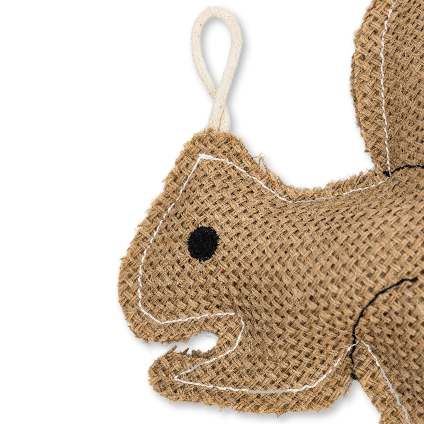 Rustic Jute Squirrel: Sustainable Eco-Friendly Dog Chew Toy-4