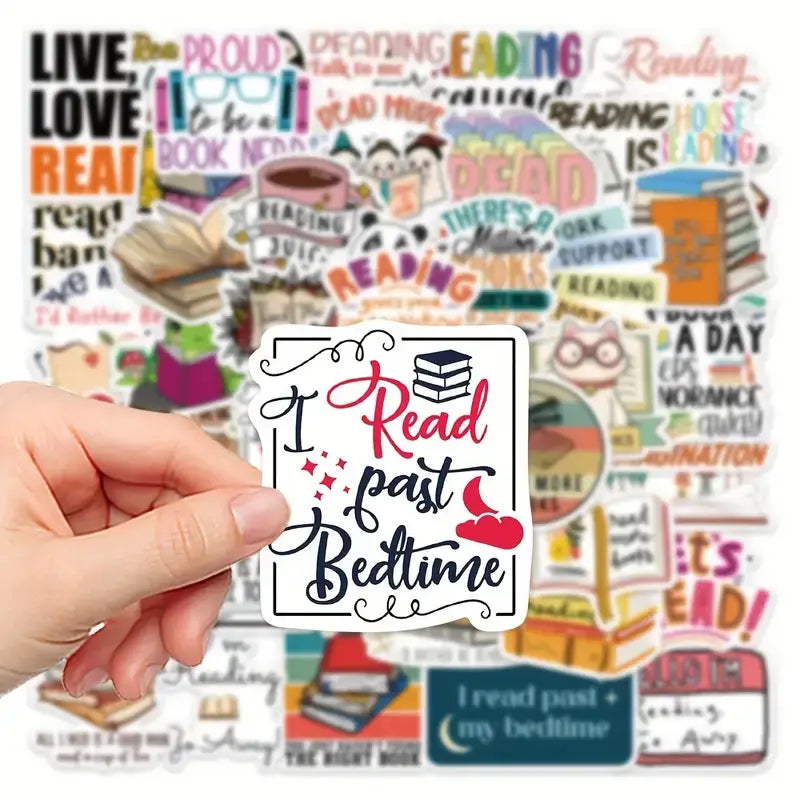 Book Reading Stickers, funny Books mystery stickers, decals
